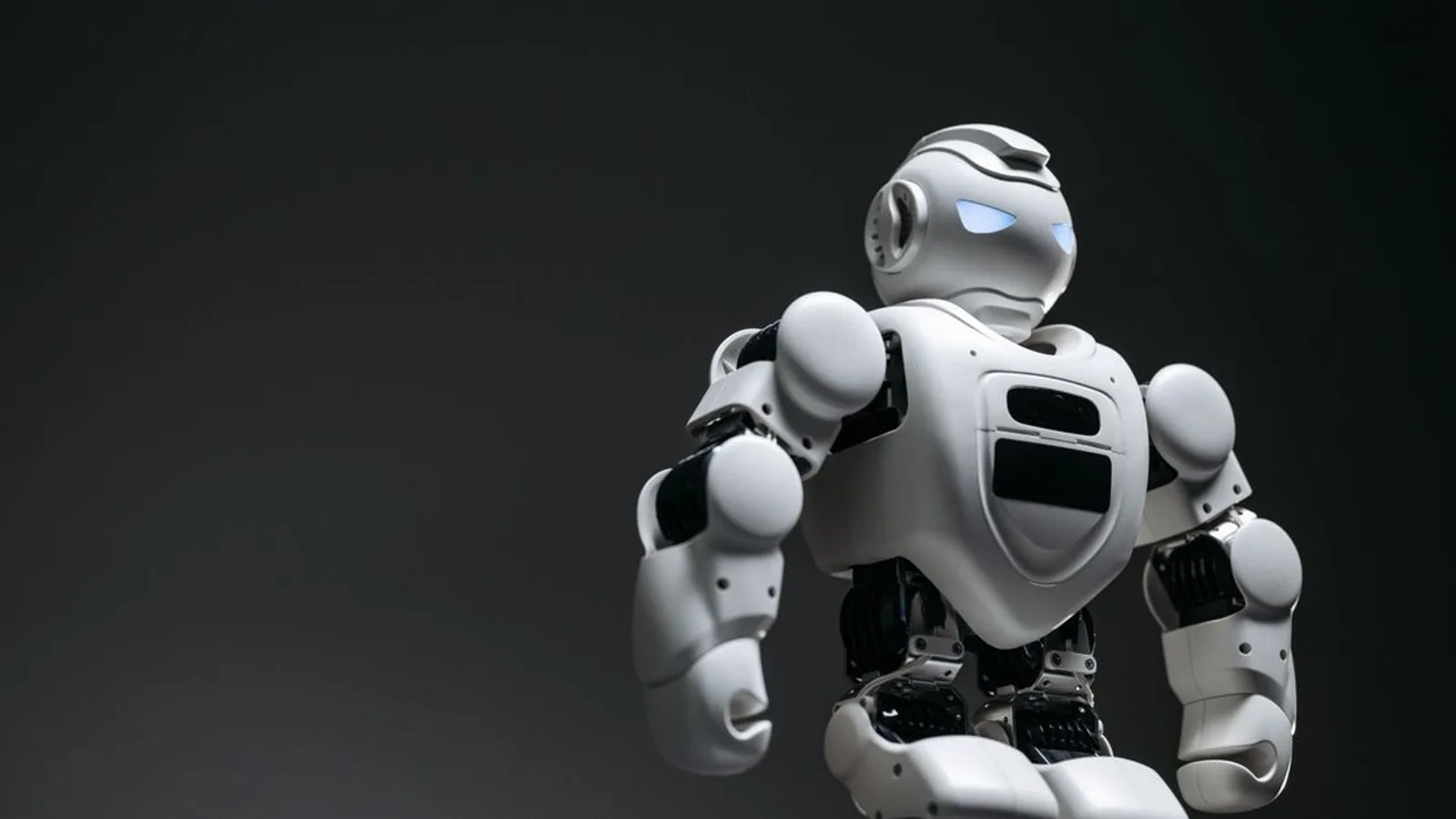 A futuristic robot, captured in a close-up studio shoot, showcasing innovation and design.